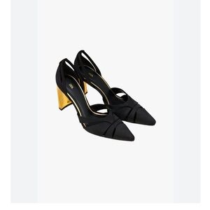 ZARA WOMAN NWT FW23 SATIN HIGH-HEEL SHOES - LIMITED EDITION BLACK GOLD